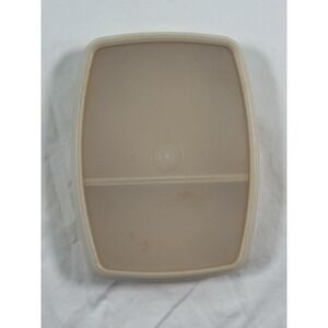 Vintage Tupperware Divided Storage Container 813-7 and 814-7 Lid